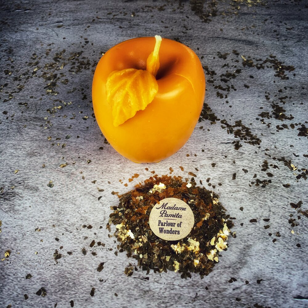 Beeswax Apple of Avalon Spell Candle - Love & Abundance Magic