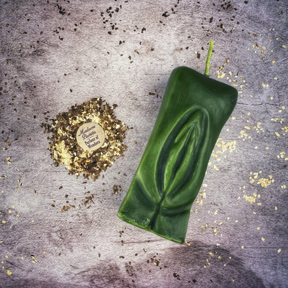Beeswax Yoni Vulva Spell Candle - Passionate Love & Sex Magic