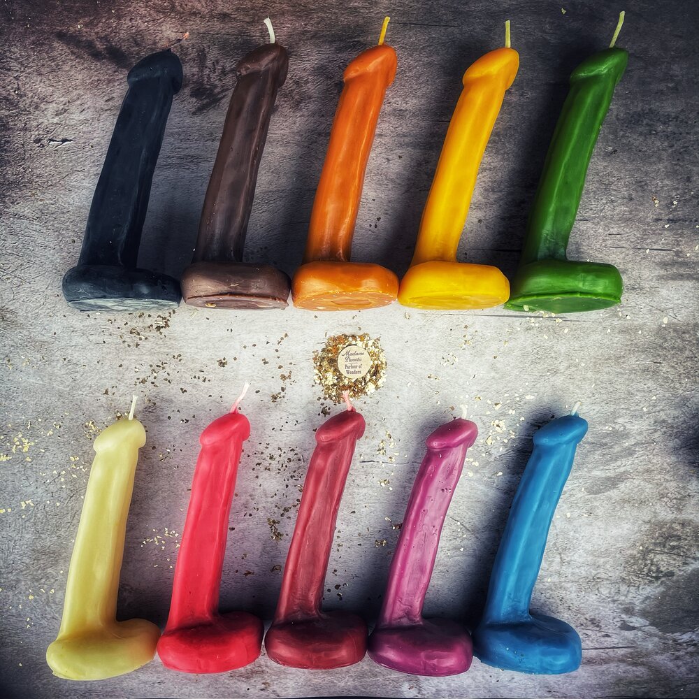 Beeswax Phallus Spell Candle - Passionate Love & Sex Magic