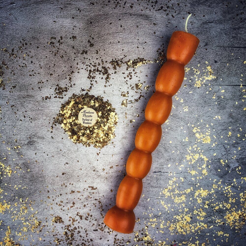 Beeswax Seven Knob Spell Candle - Seven-Day Manifestation Magic