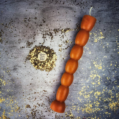 Beeswax Seven Knob Spell Candle - Seven-Day Manifestation Magic