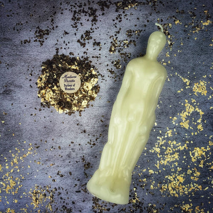 Beeswax Male Figural Spell Candle - Sympathetic Magic & Personal Power