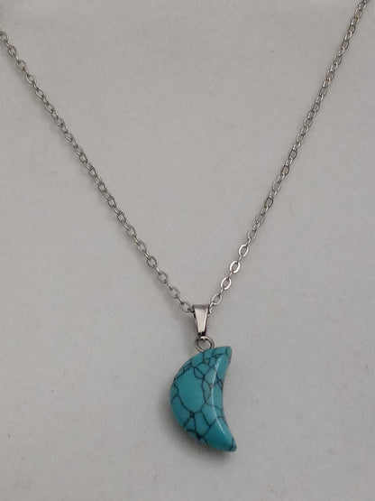 Turquoise Crescent Moon Necklace