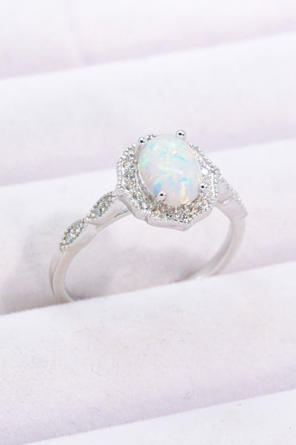 Just For You 925 Sterling Silver Opal Ring
