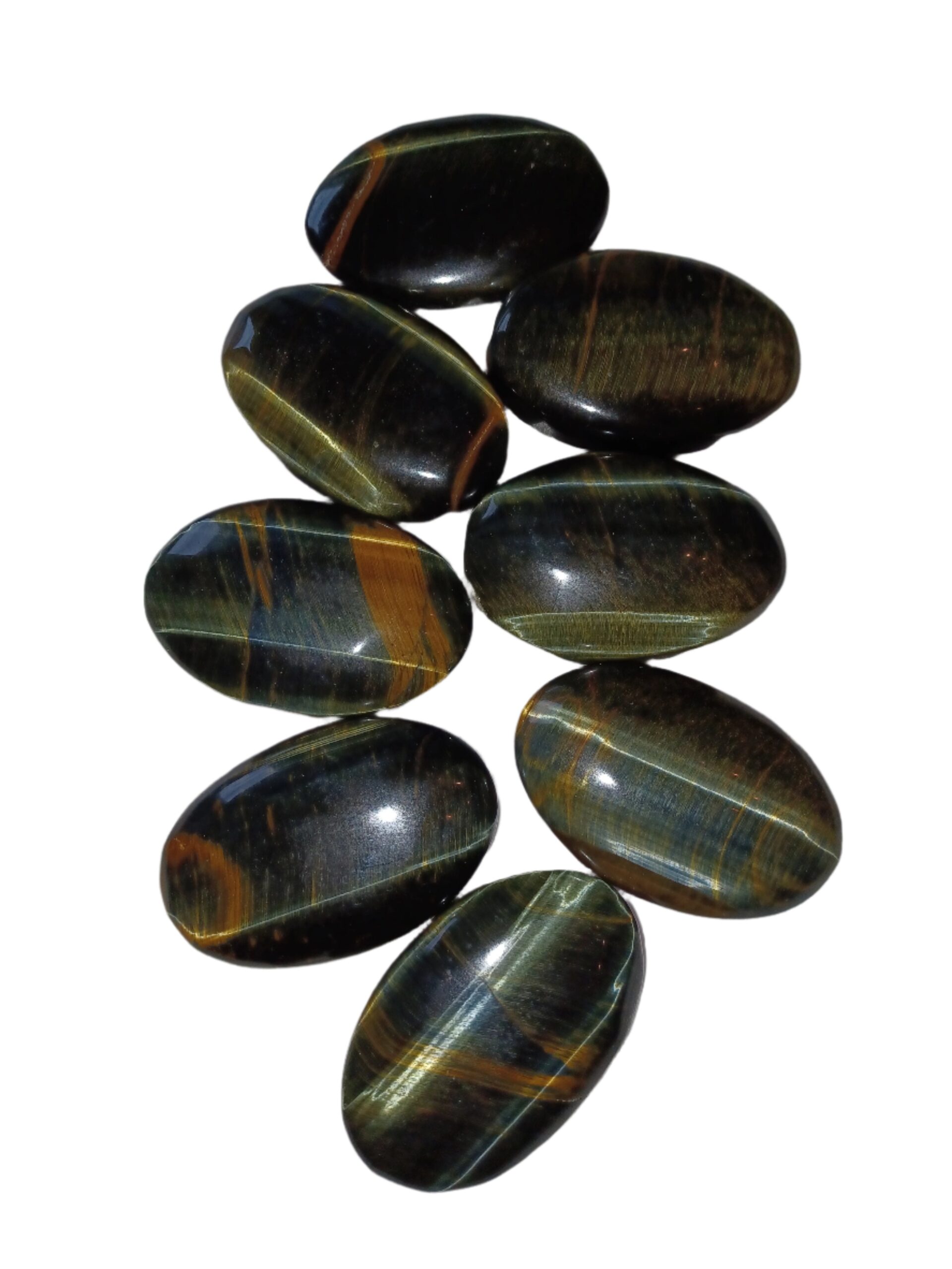 Blue Tiger Eyes Palm Stone - Image 3