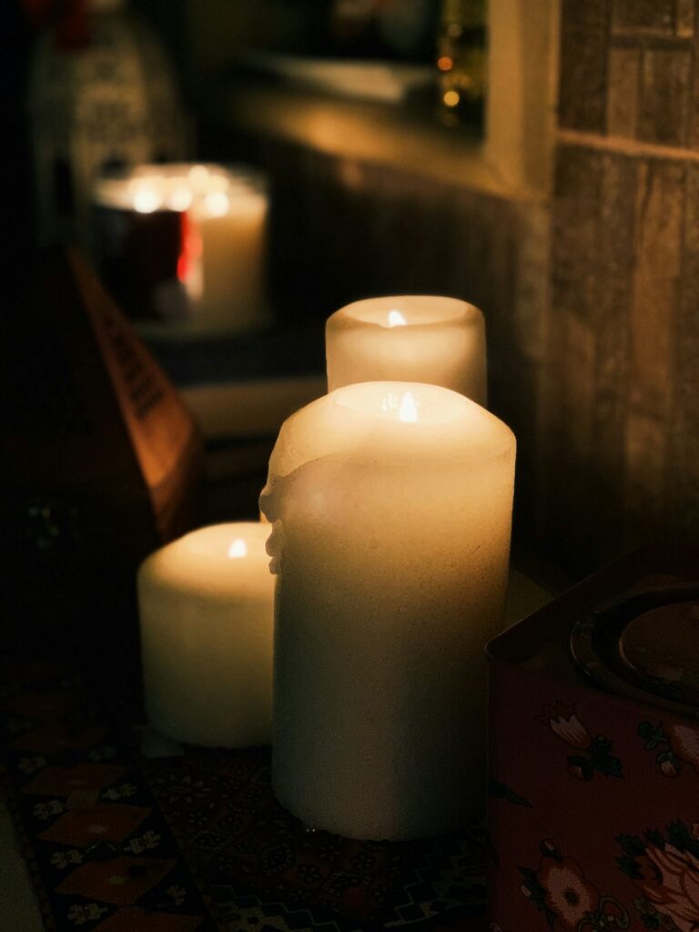 Triple Moon Pillar Spell Candle